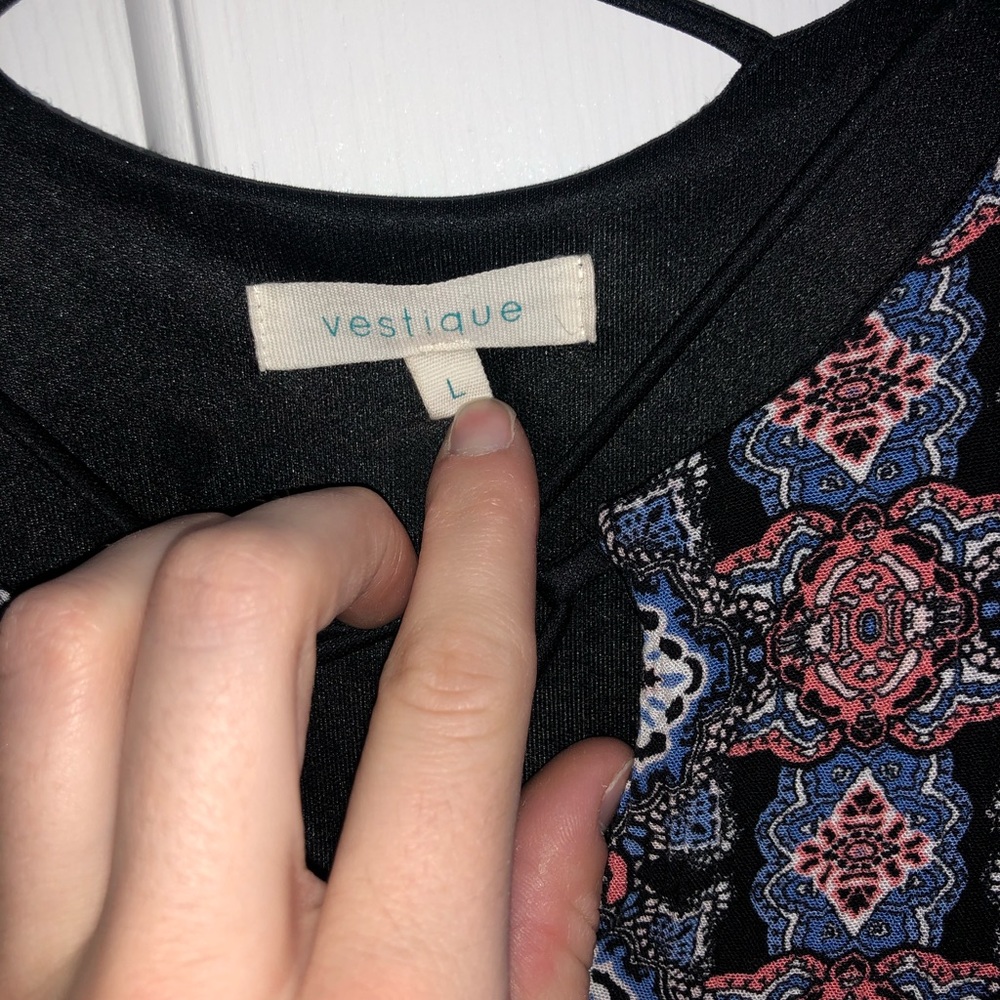 Long sleeve, patterned Vestique dress
